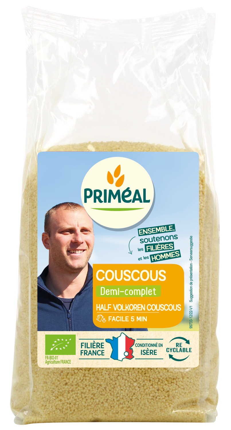 Primeal Couscous half volkoren bio 1.00 Kilogram