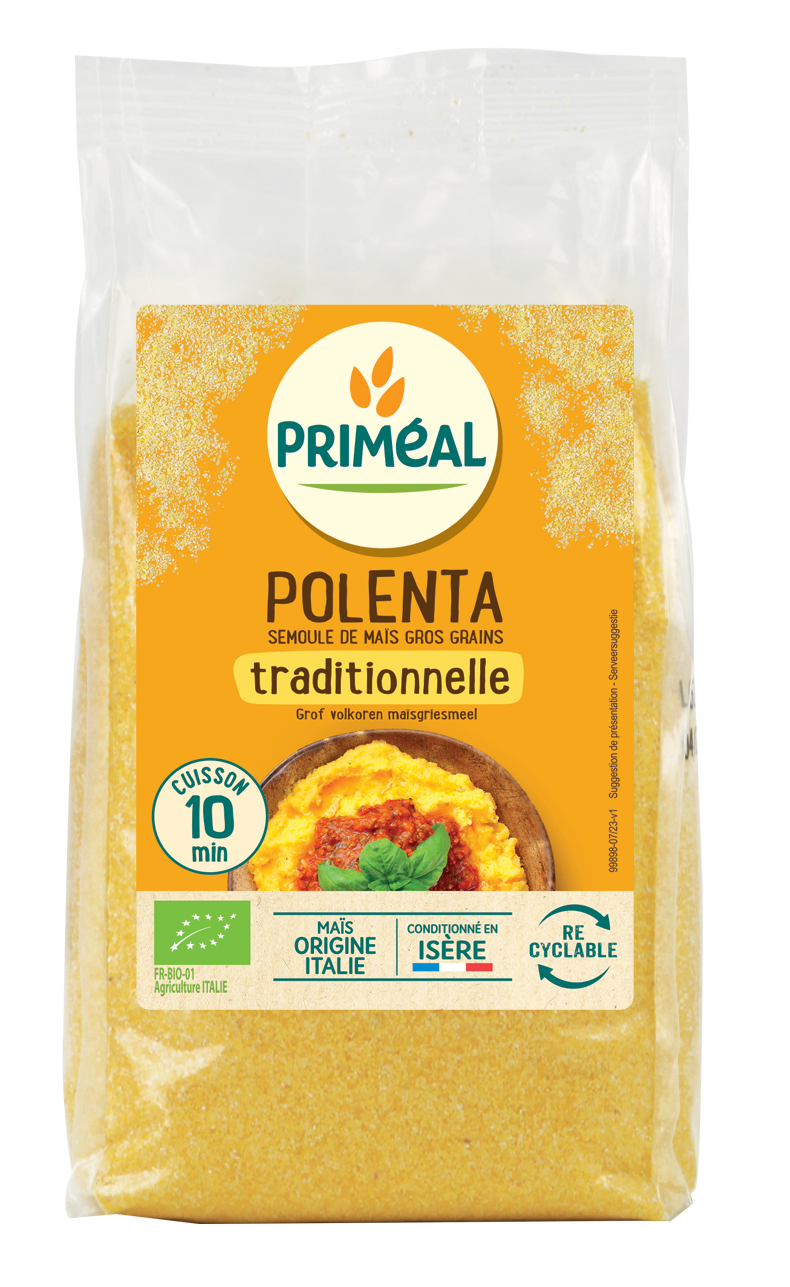 Primeal Polenta - maismeel met grote korrels bio 500.00 Gram