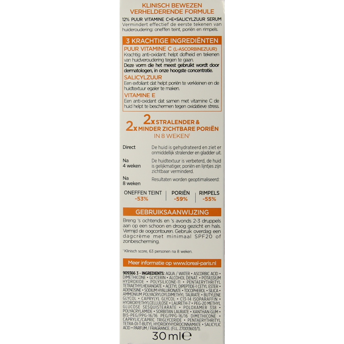L'Oreal Paris Revitalift serum clinical vitamine C 30.00 Milliliter