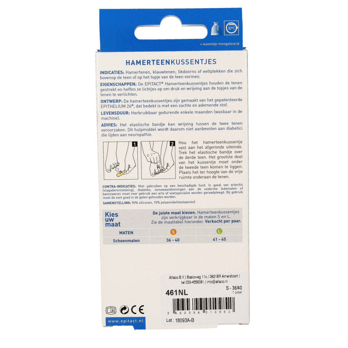 Epitact Hamertenen maat 36/40 2.00 Stuks