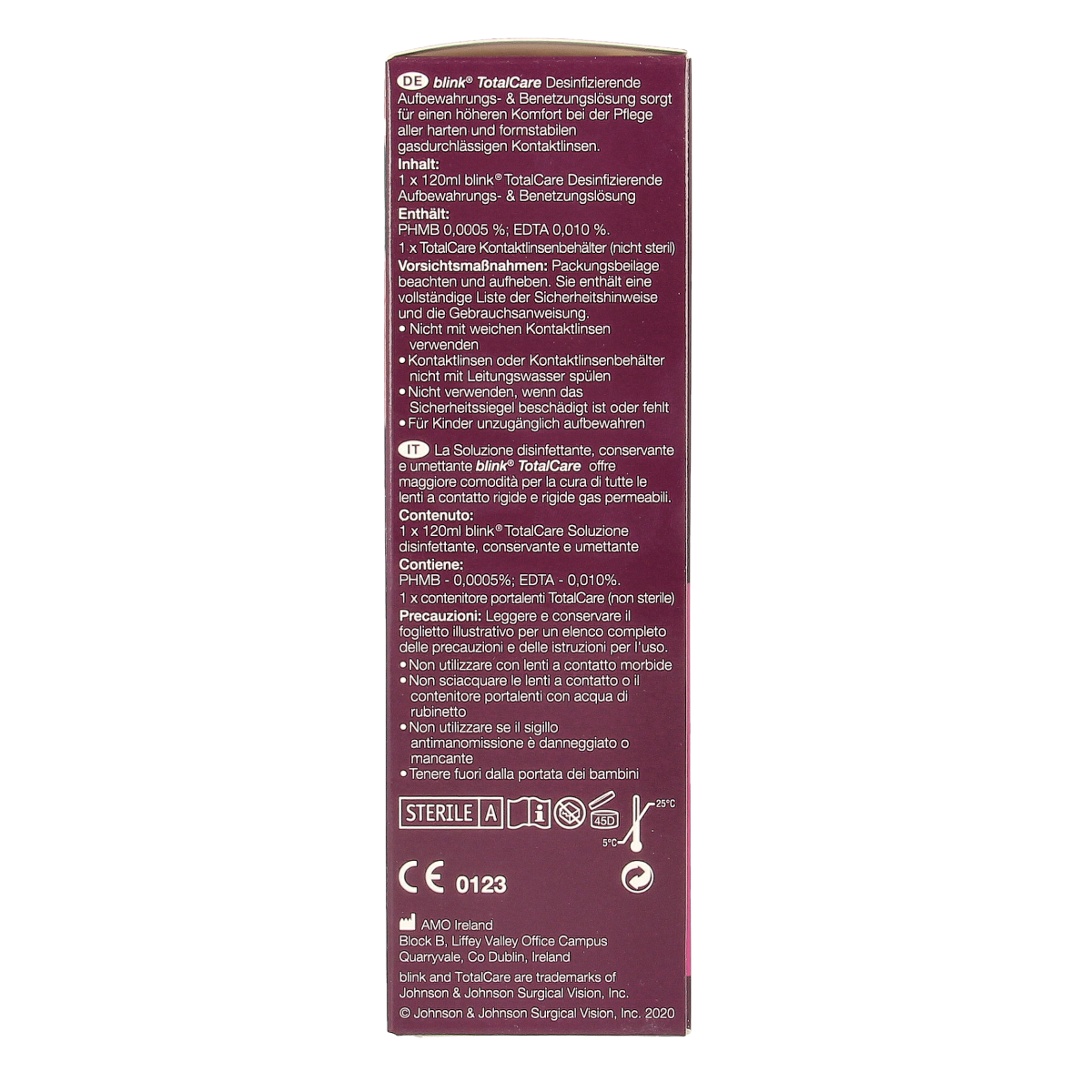 Blink Total care solution & lenscassette 120.00 Milliliter