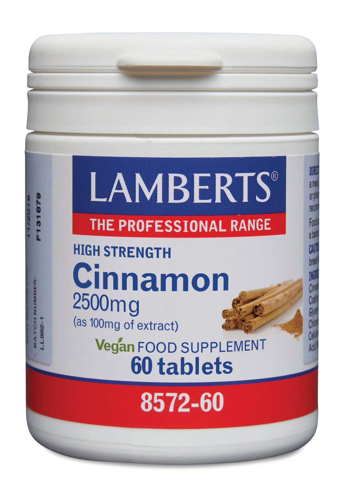 Lamberts Kaneel 2500mg (cinnamon) 60.00 Tabletten