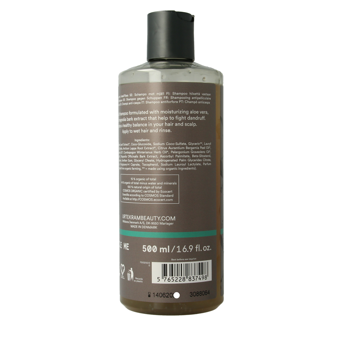 Urtekram Shampoo brandnetel dandruff 500.00 Milliliter