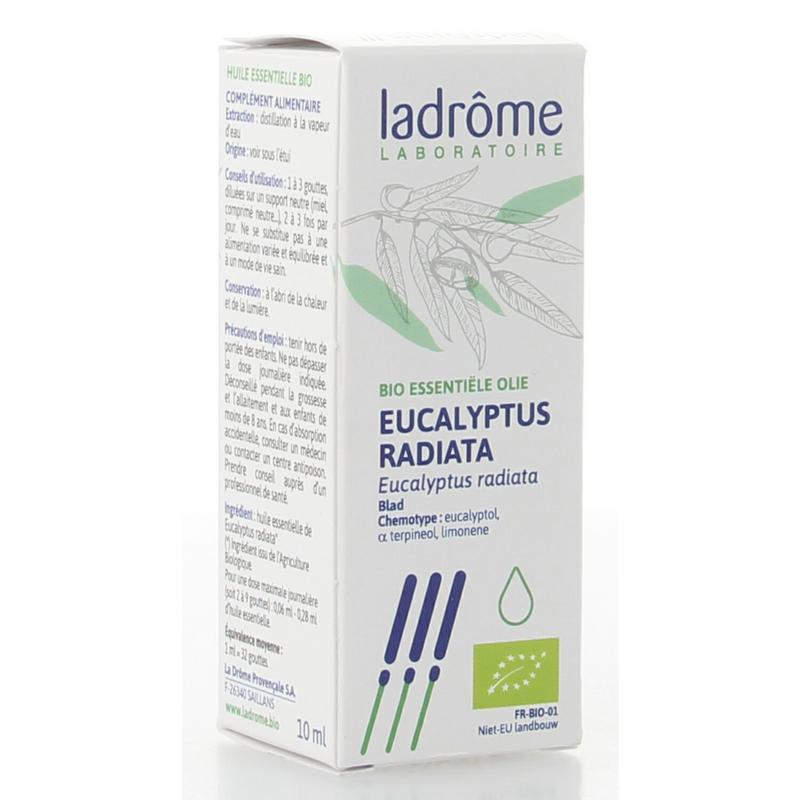 Ladrome Eucalyptus radiata olie bio 10.00 Milliliter
