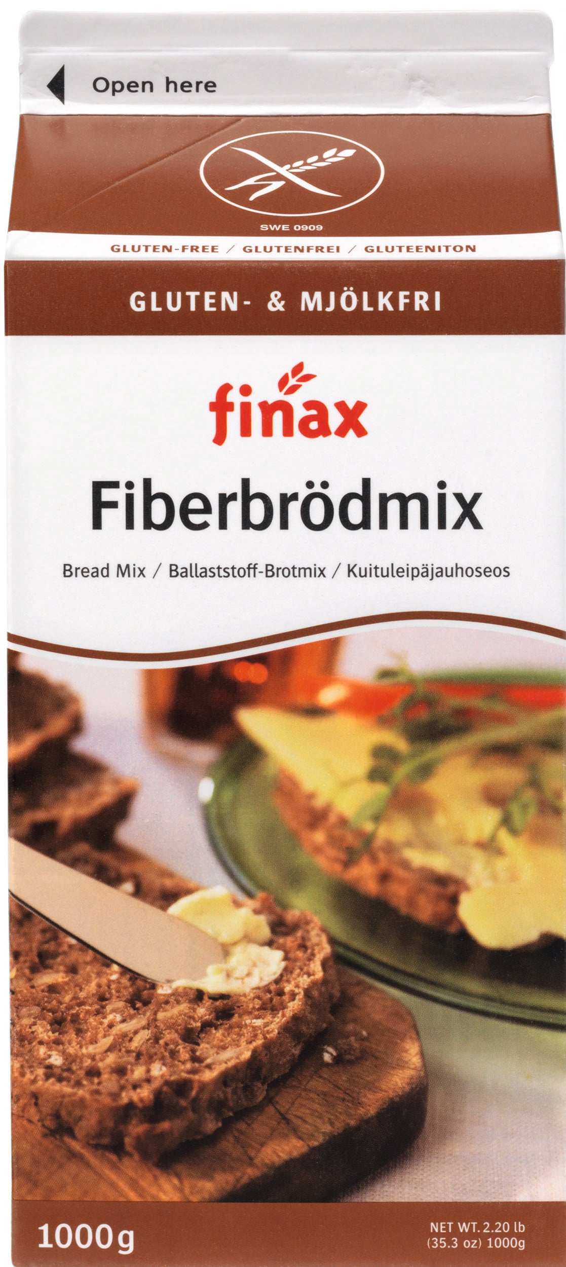 Finax Broodmix bruin vezelrijk glutenvrij 1.00 Kilogram