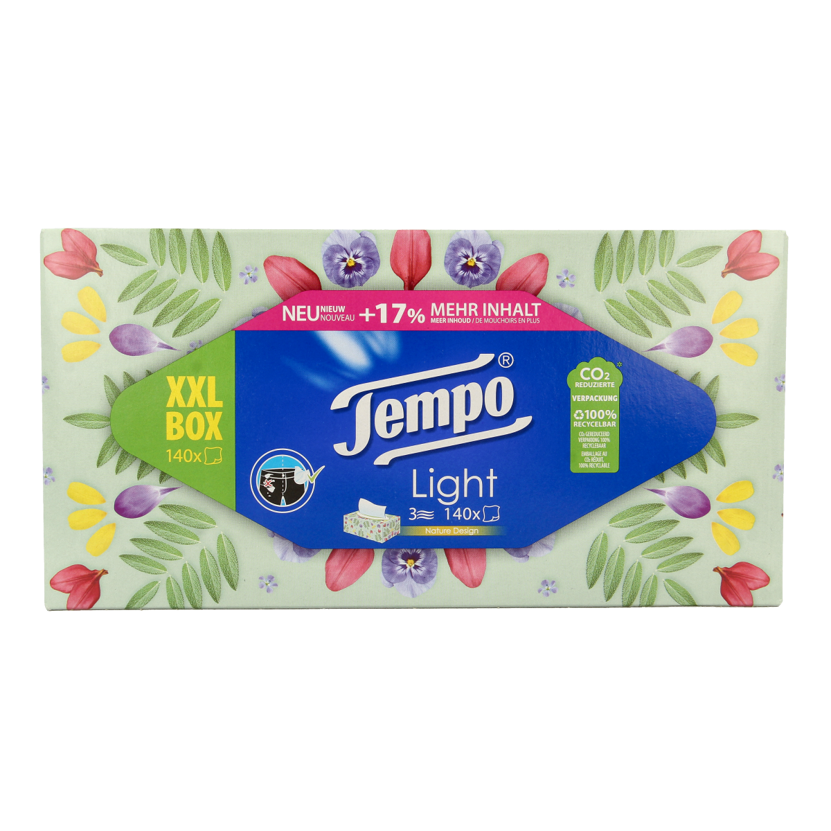 Tempo Tissue box XXL 3-laags 140.00 Stuks