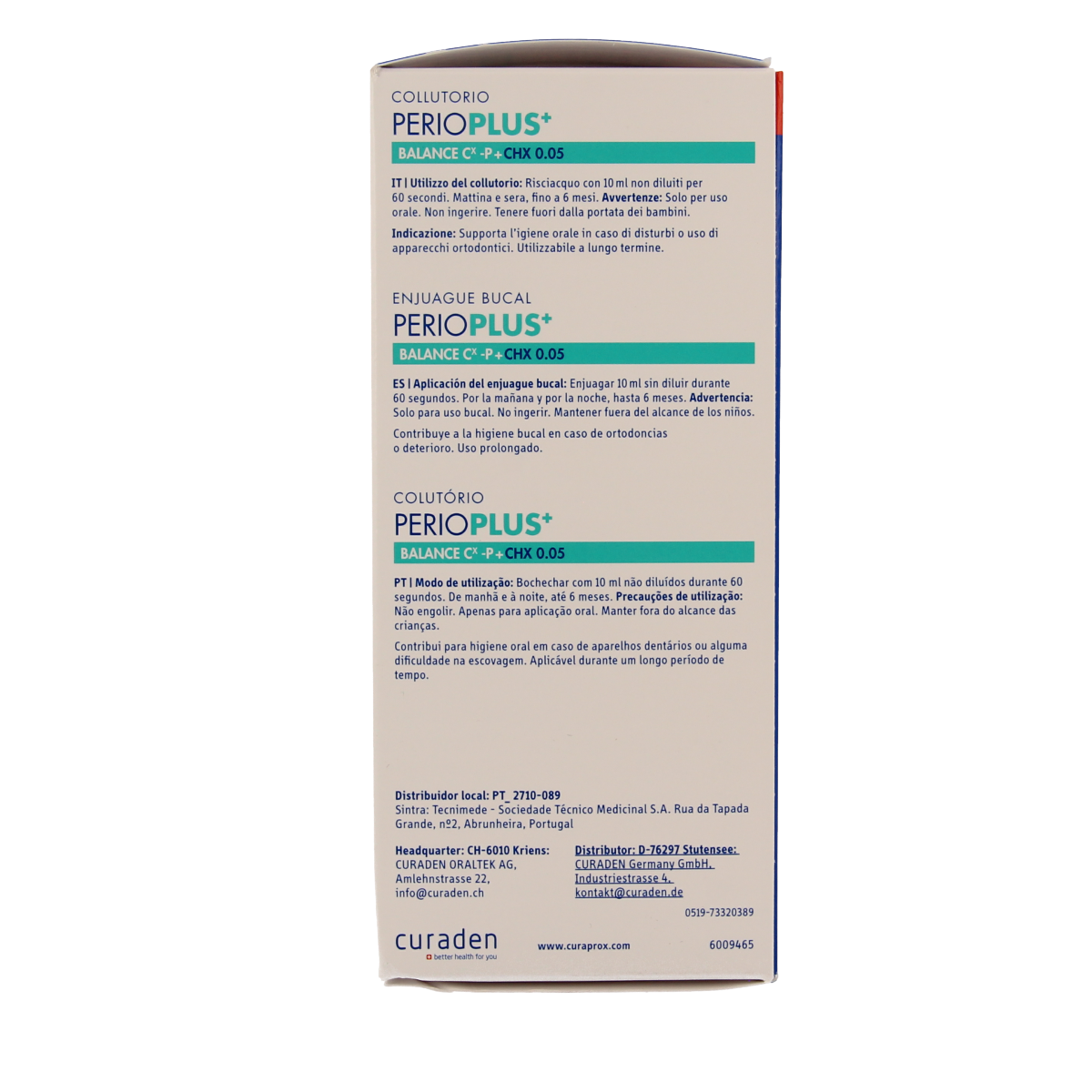 Curaprox Perio plus+ balance CHX 0.05 mondspoeling 200.00 Milliliter