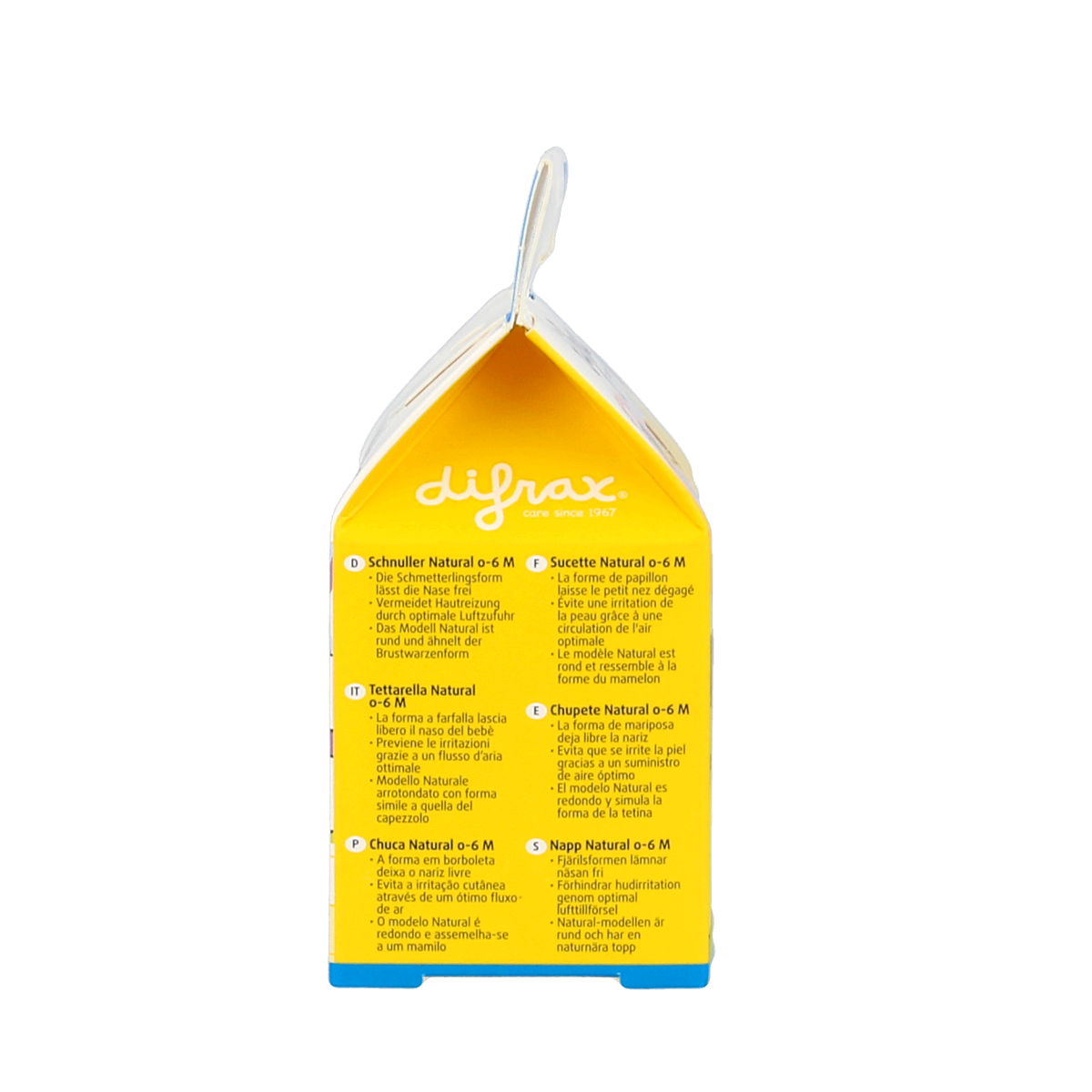 Difrax Fopspeen natural 0-6 maanden Woezel & Pip 1.00 Stuks