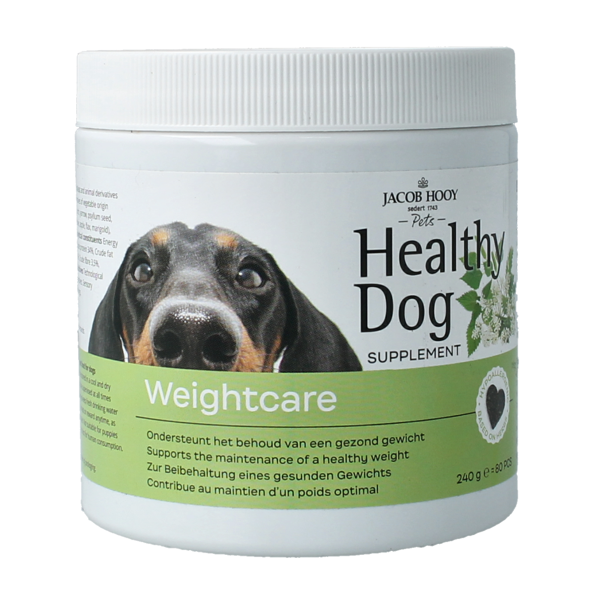 Jacob Hooy Pets Healthy dog weightcare 80.00 Stuks