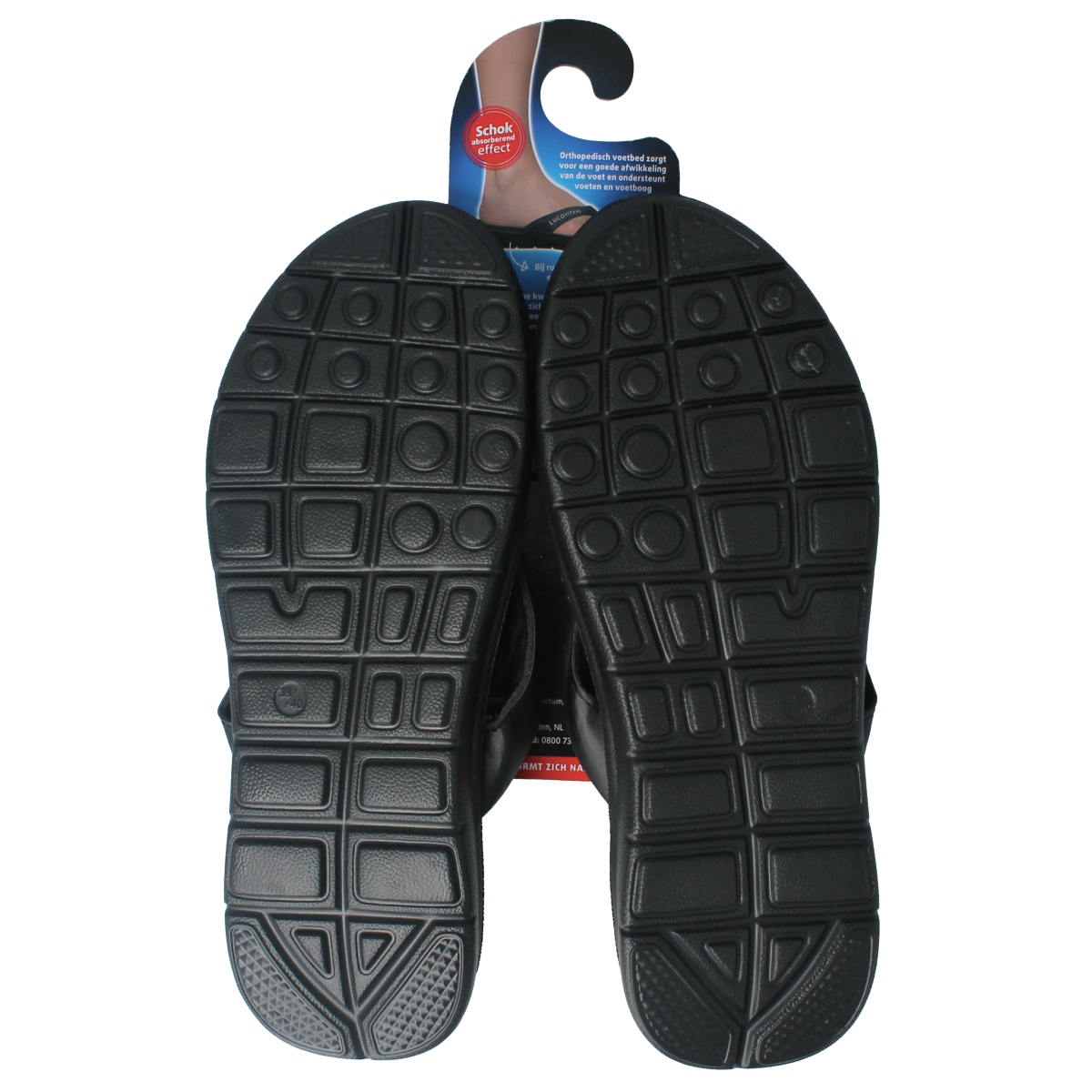 Lucovitaal Orthopedische slipper 39-40 zwart 1.00 Paar