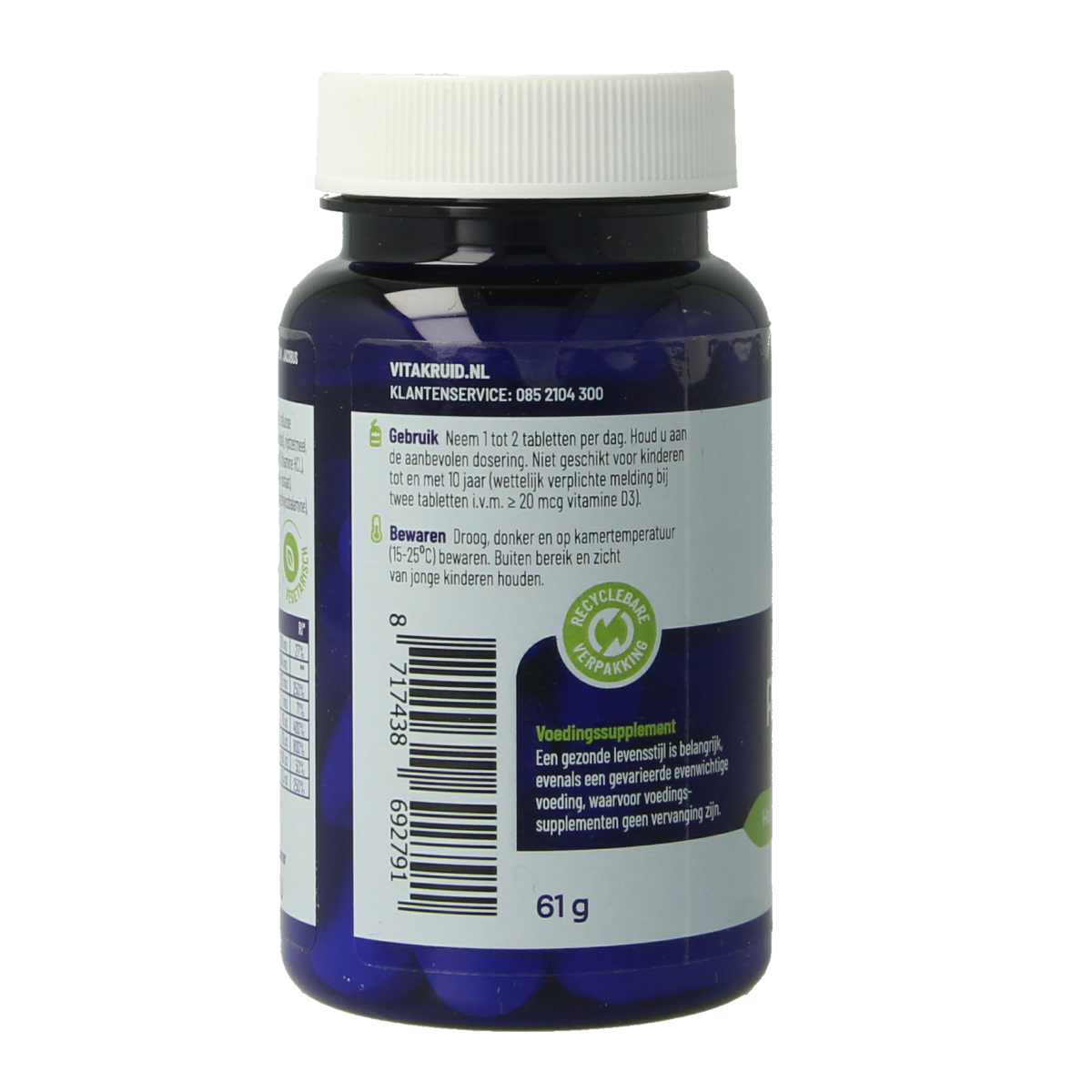 Vitakruid RelaxComplex oa Magnesium Tauraat & Vitamine D3 30.00 Tabletten