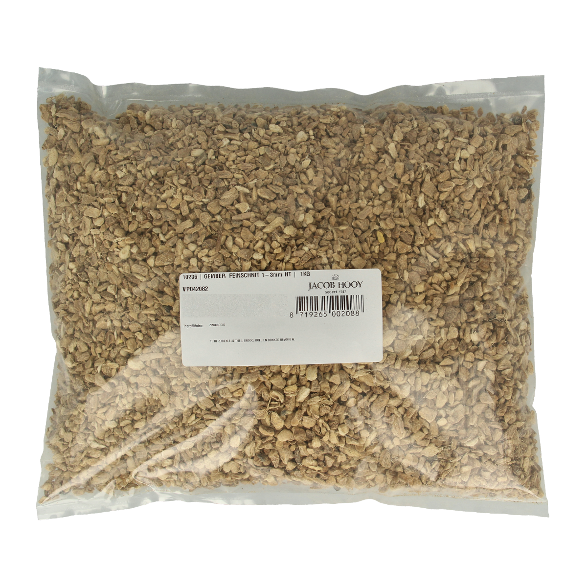 Jacob Hooy Gember 1-3mm 1.00 Kilogram
