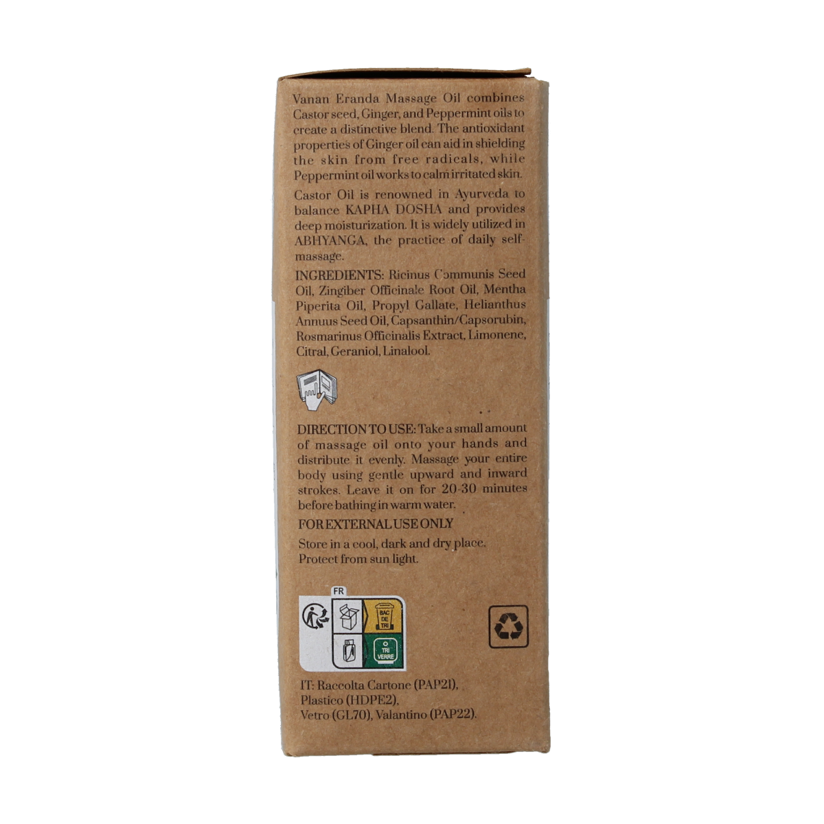 Vanan Eranda massage oil 90.00 Milliliter