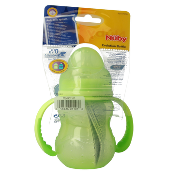Nuby Trainingsfles anti lekspeen & lektuit 0+ assorti 1.00 Stuks