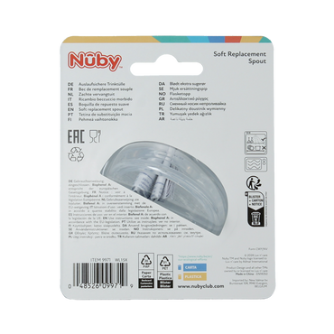 Nuby Vervangspeen beker ID10052 1.00 Stuks