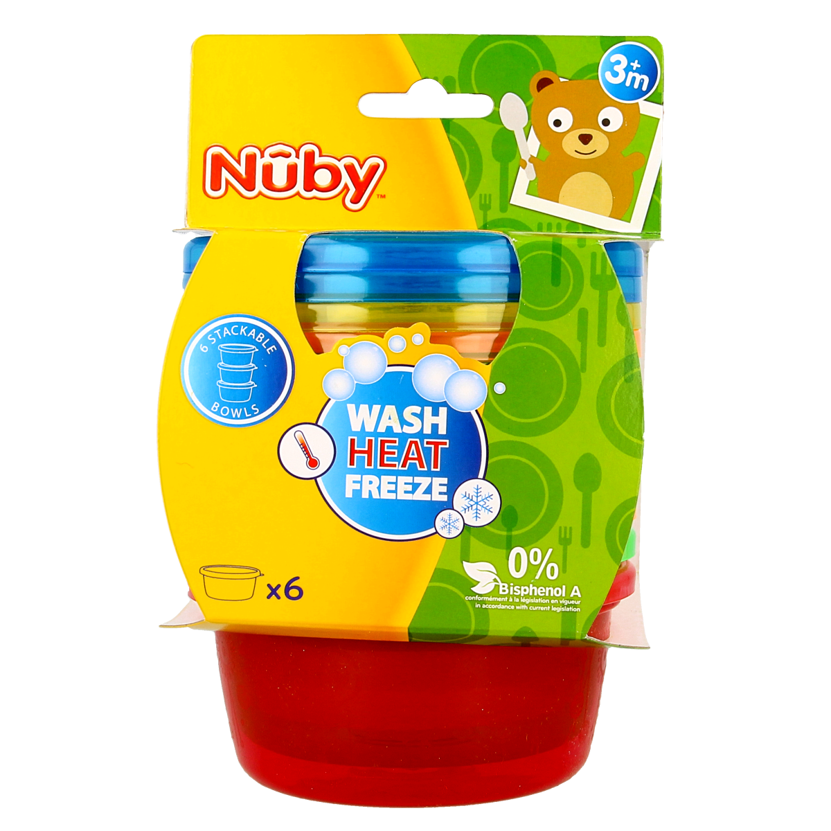 Nuby Snackkommetjes met deksel 300ml 6.00 Stuks