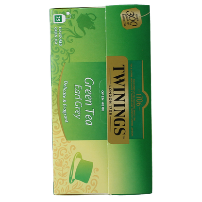 Twinings Green tea earl grey 25.00 Zakjes