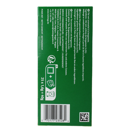 Twinings Green tea earl grey 25.00 Zakjes