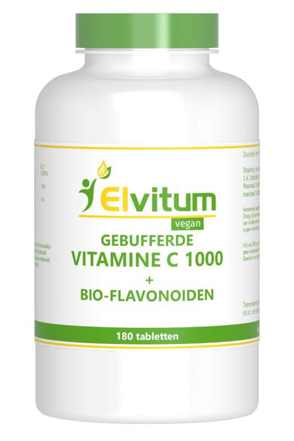 Elvitum  Gebufferde vitamine C 1000mg 180.00 Tabletten