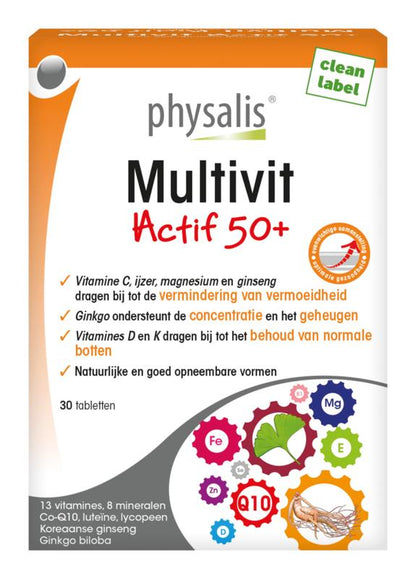 Physalis Multivit actif 50+ 30.00 Tabletten