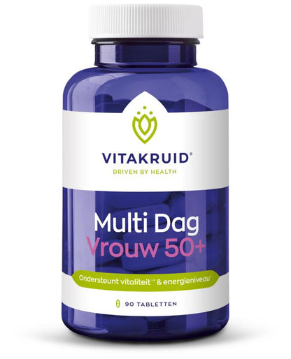 Vitakruid Multi Dag Vrouw 50+ 100% Vegan 90.00 Tabletten