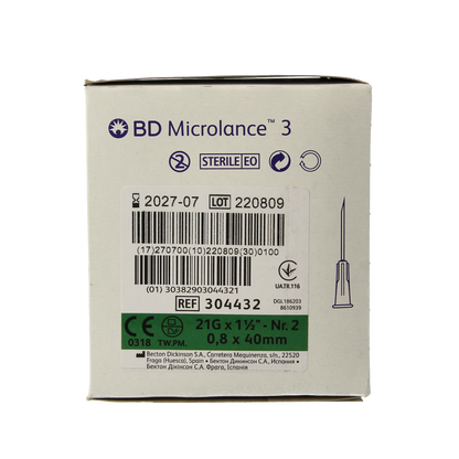 Becton Injectienaald B/D microlance 0.80 x 40 100.00 Stuks