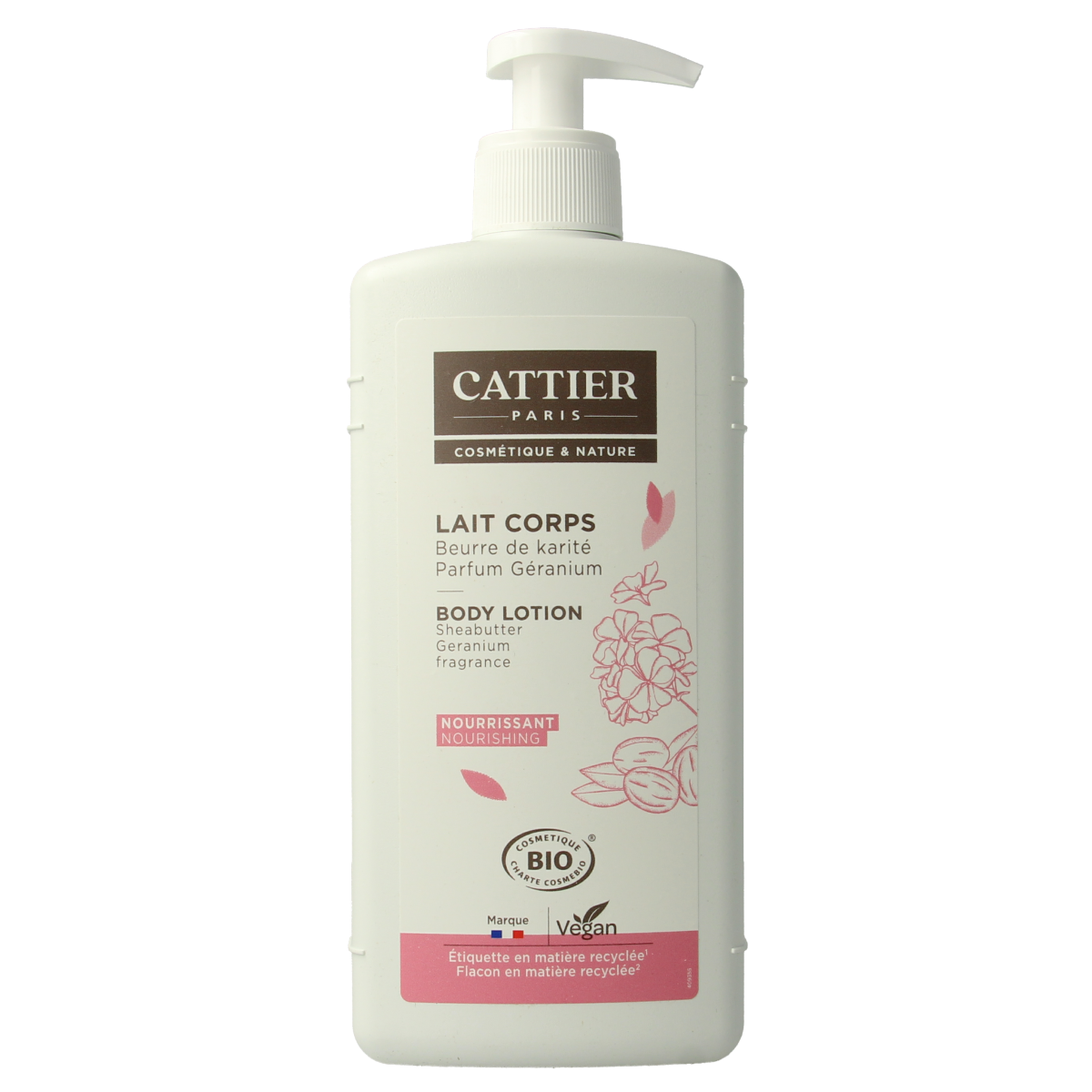 Cattier Body milk shea butter/geranium 500.00 Milliliter