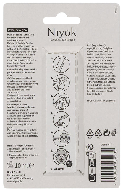 Niyok sheet mask Revitalise & Glow 10.00 Milliliter