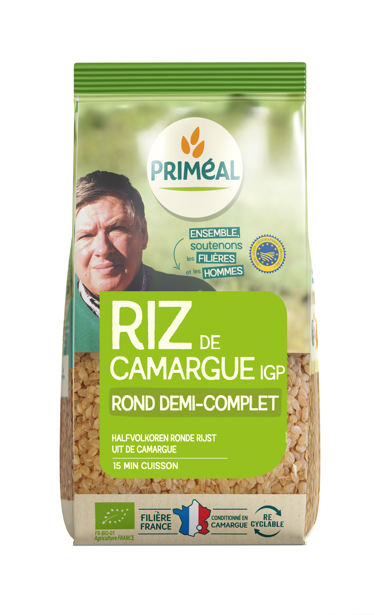 Primeal Halfvolkoren ronde rijst camargue bio 500.00 Gram