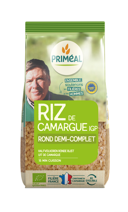 Primeal Halfvolkoren ronde rijst camargue bio 500.00 Gram