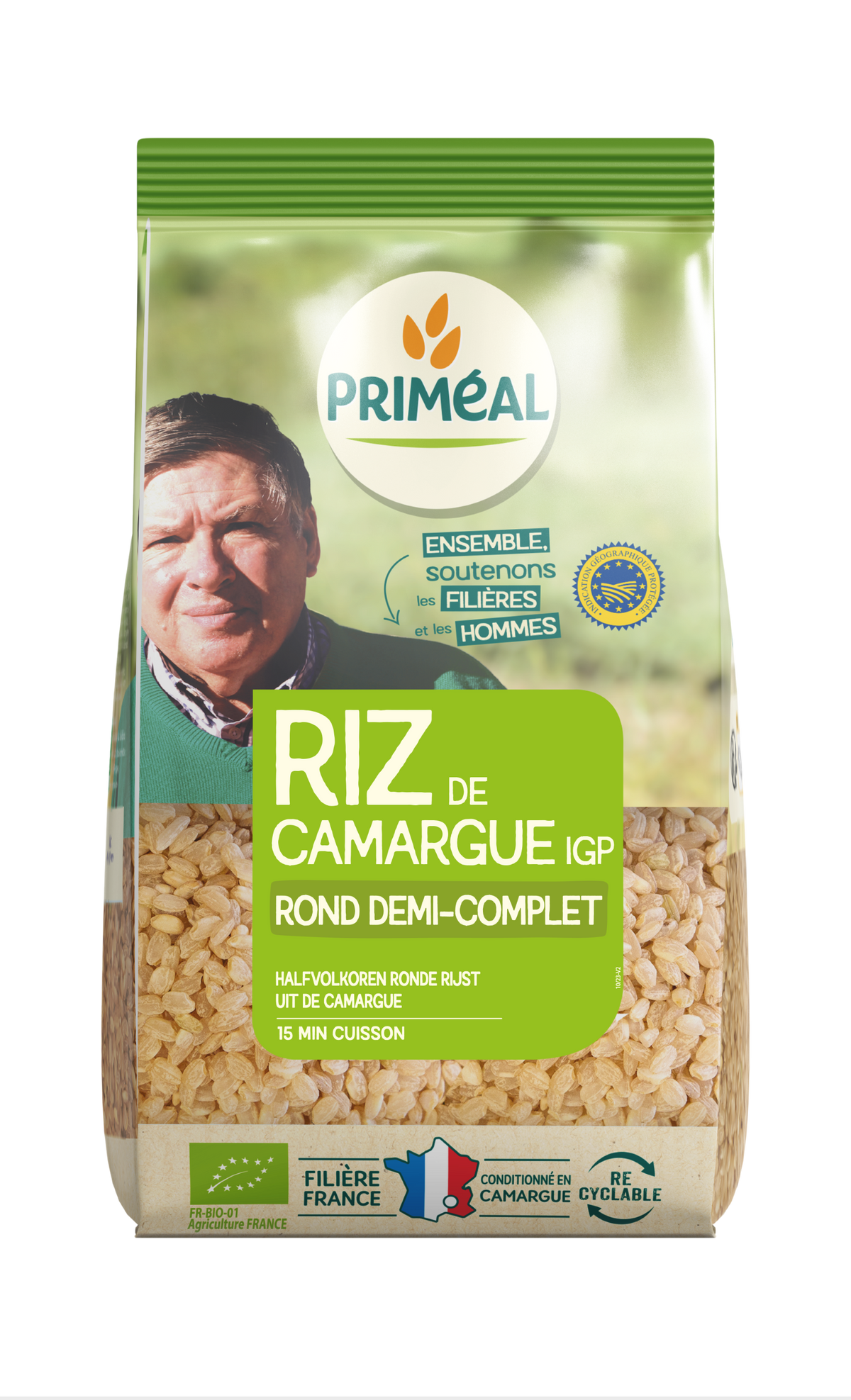 Primeal Halfvolkoren ronde rijst camargue bio 1.00 Kilogram