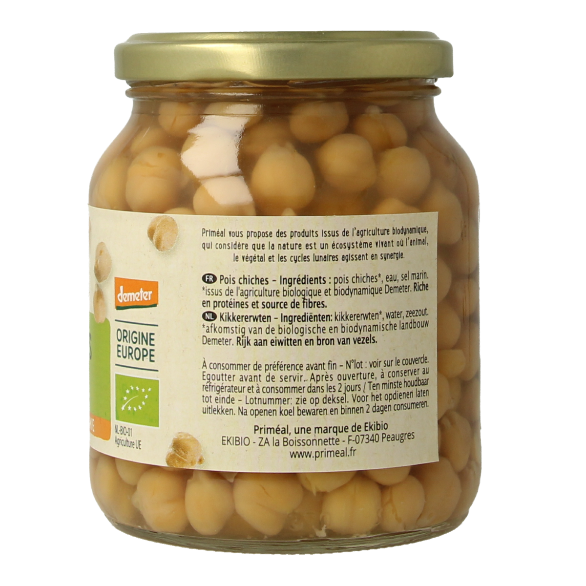 Primeal Kikkererwten demeter bio 350.00 Gram