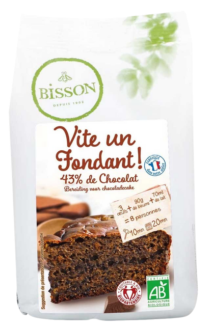 Bisson Bakmix voor chocoladecake bio 300.00 Gram