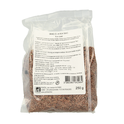Primeal Lijnzaad bruin bio 250.00 Gram