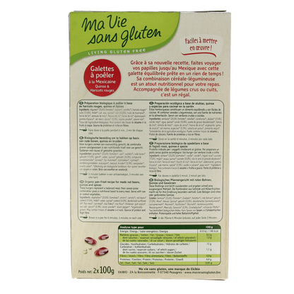 Ma Vie Sans Mexicaanse quinoaburgers 2 x 100g glutenvrij bio 2.00 Stuks