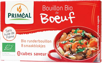 Primeal Runderbouillon blokjes 10 gram bio 8.00 Stuks