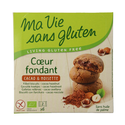 Ma Vie Sans Koekjes met creme choco/hazelnoot glutenvrij bio 12.00 Stuks