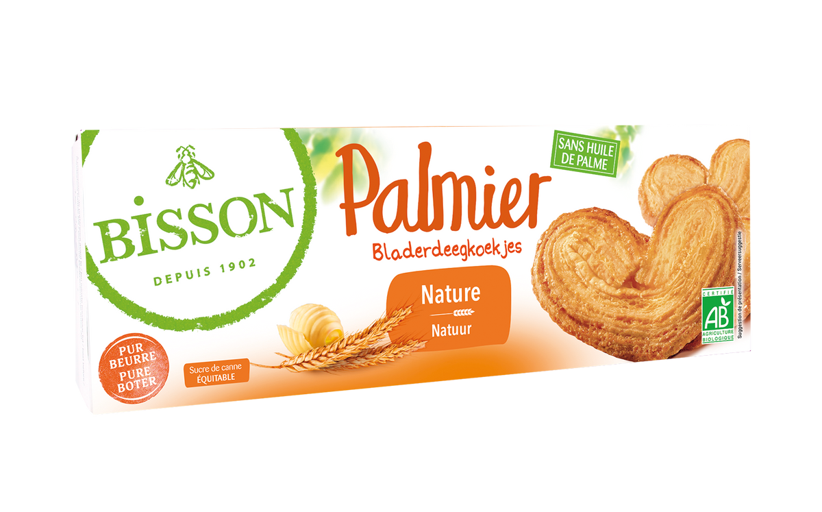 Bisson Palmier bladerdeegkoekjes bio 100.00 Gram