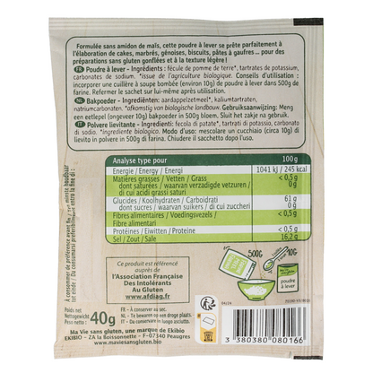 Ma Vie Sans Bakpoeder glutenvrij bio 40.00 Gram