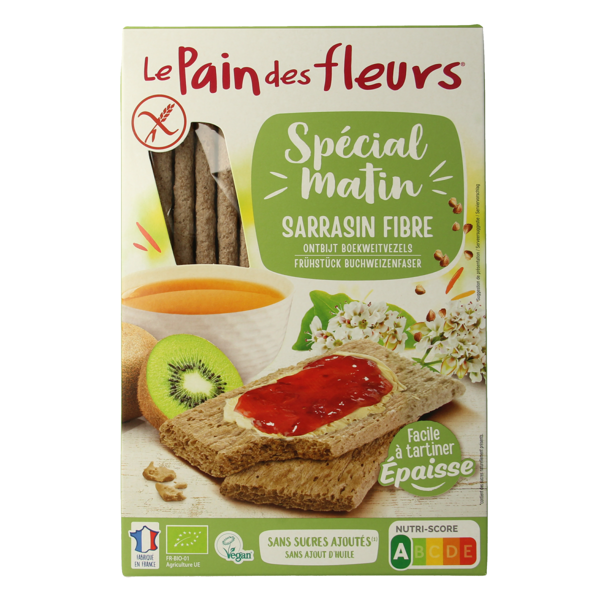 Pain Des Fleurs Special matin boekweit ontbijtcrackers bio 230.00 Gram