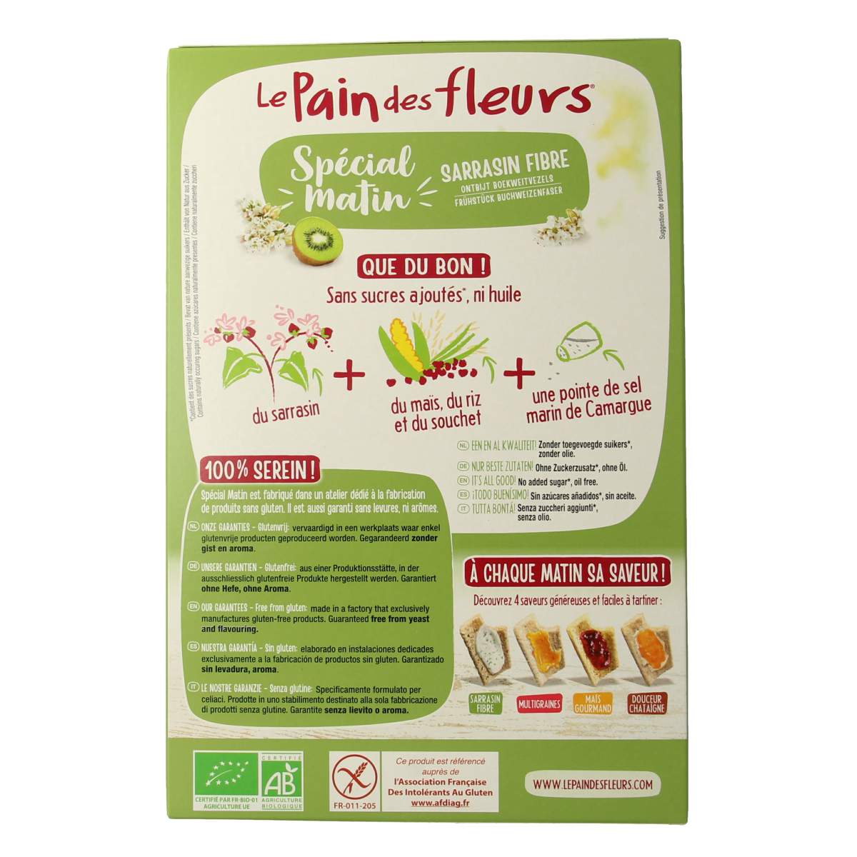 Pain Des Fleurs Special matin boekweit ontbijtcrackers bio 230.00 Gram