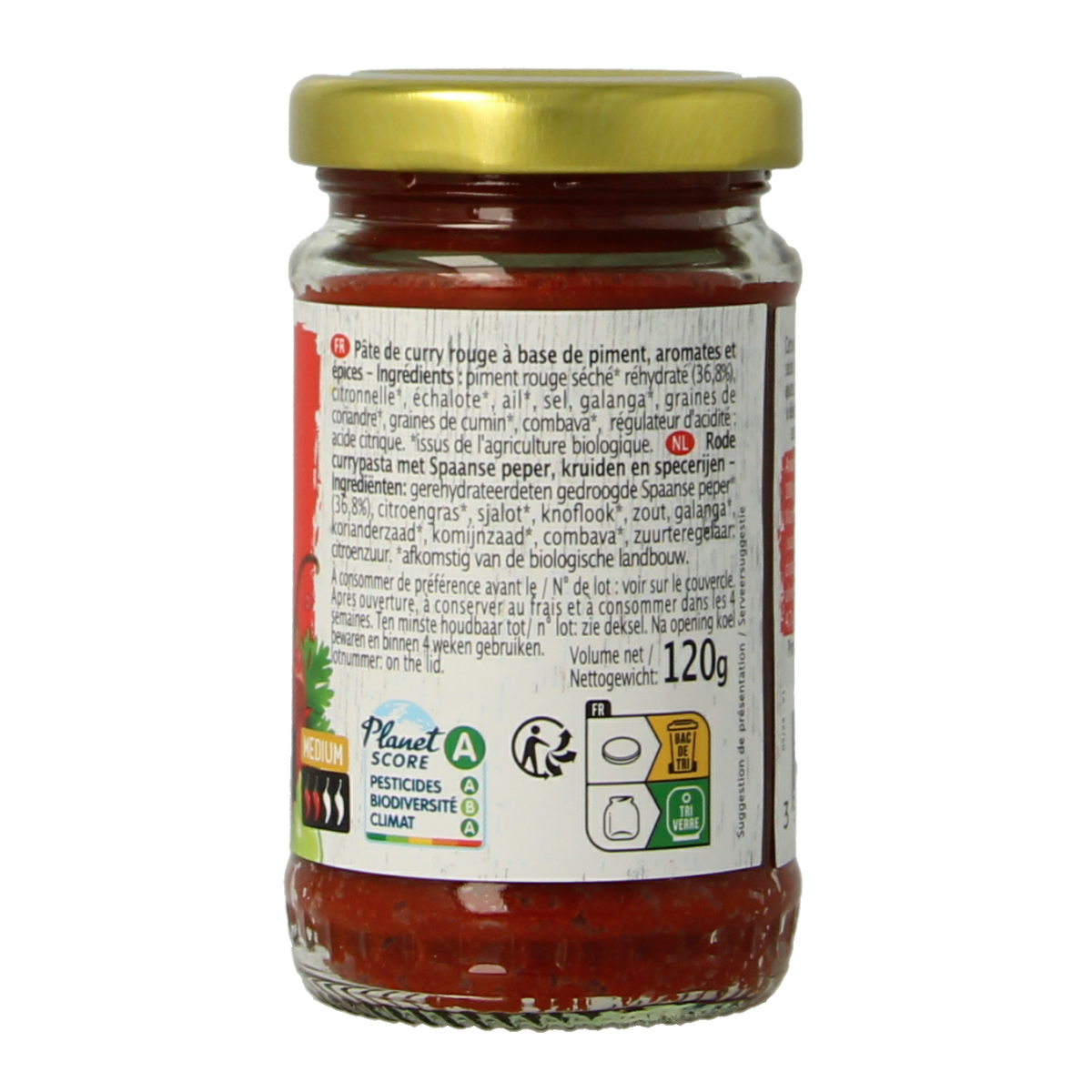 Primeal Rode curry pasta bio 120.00 Gram