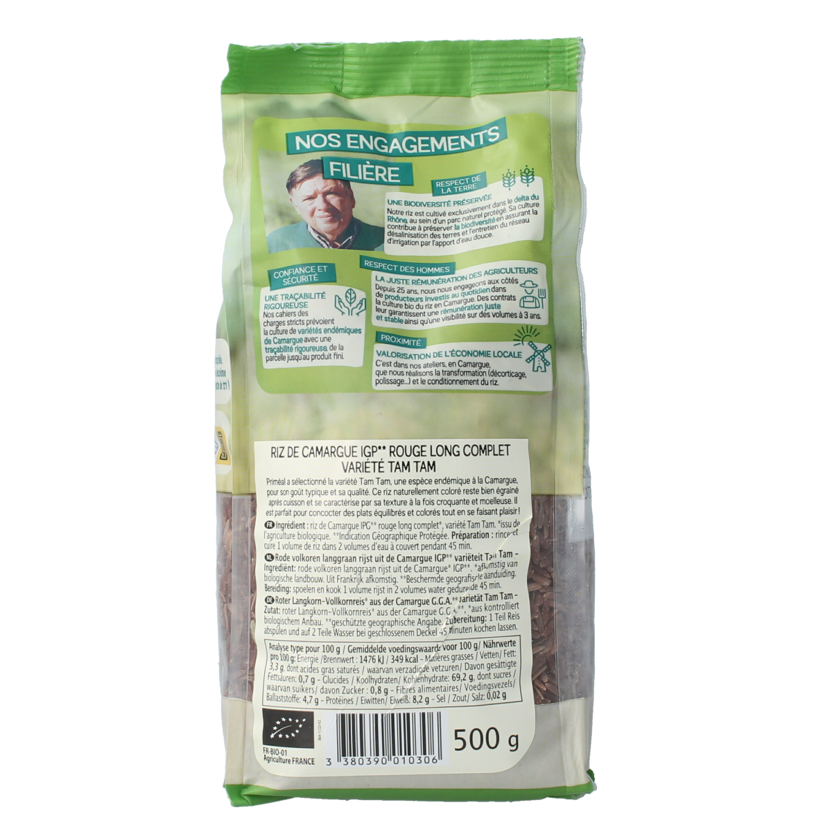Primeal Rijst red camargue bio 500.00 Gram