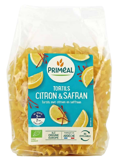 Primeal Fusilli tortils citroen safraan bio 250.00 Gram