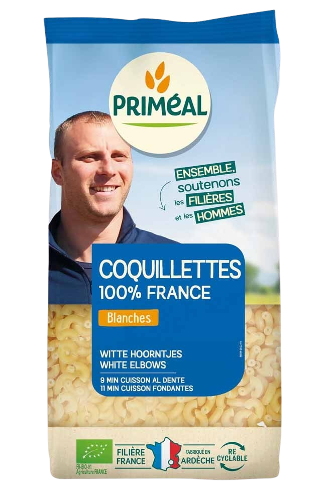 Primeal Witte hoorntjes bio 500.00 Gram