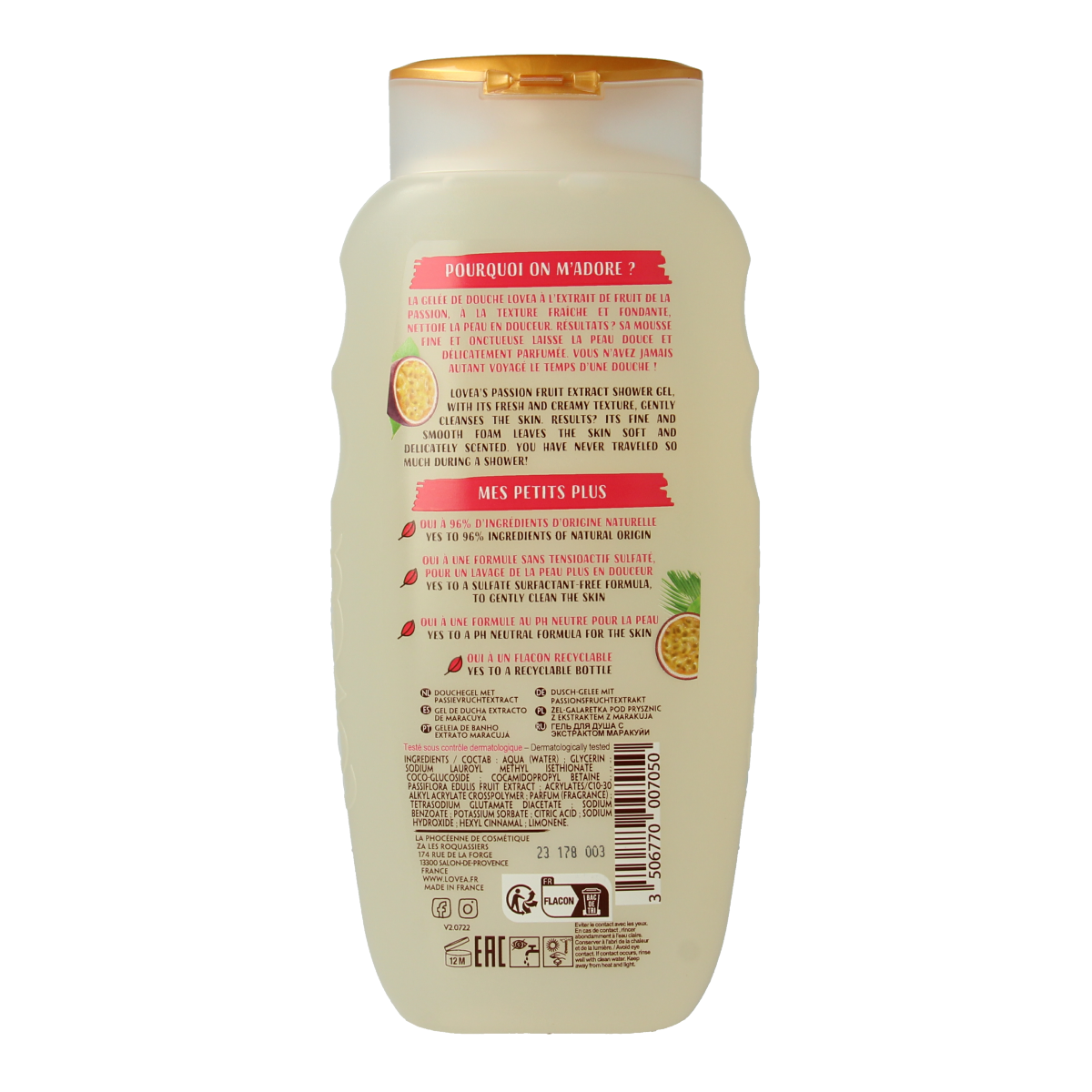 Lovea Showergel passion fruit 400.00 Milliliter