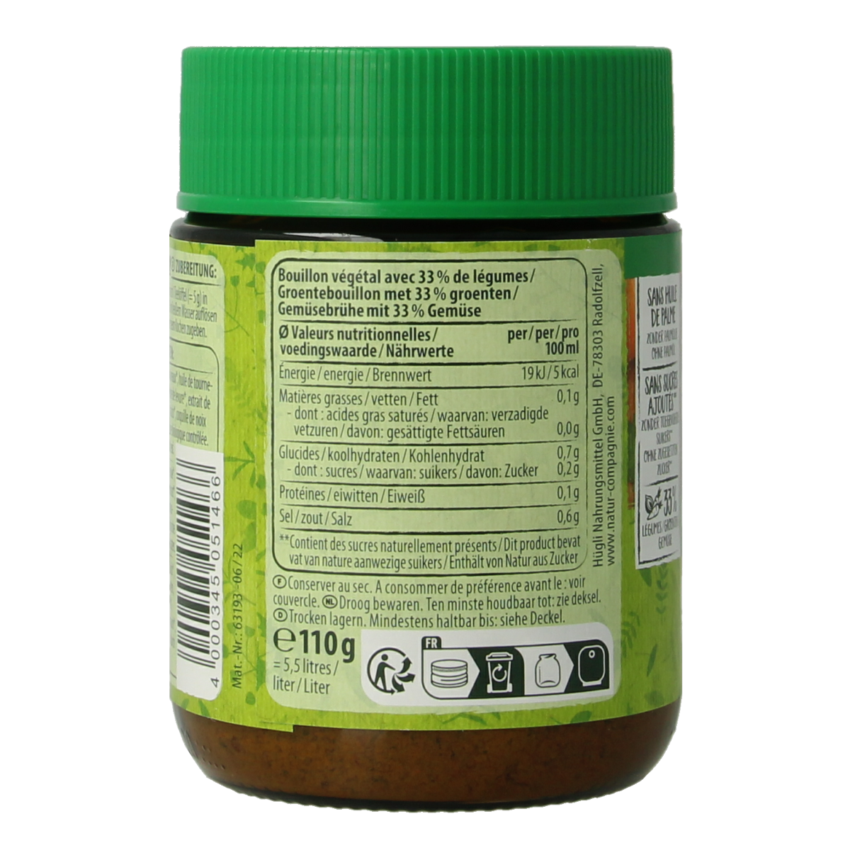 Natur Compagnie Groentebouillonpoeder bio 100.00 Gram