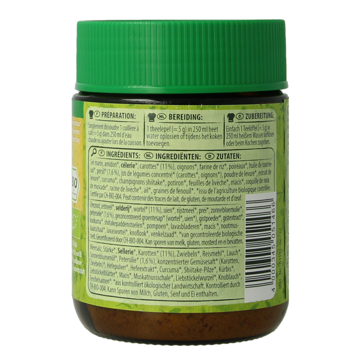 Natur Compagnie Groentebouillonpoeder bio 100.00 Gram