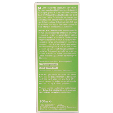 Weleda Berken anti cellulite olie 100.00 Milliliter