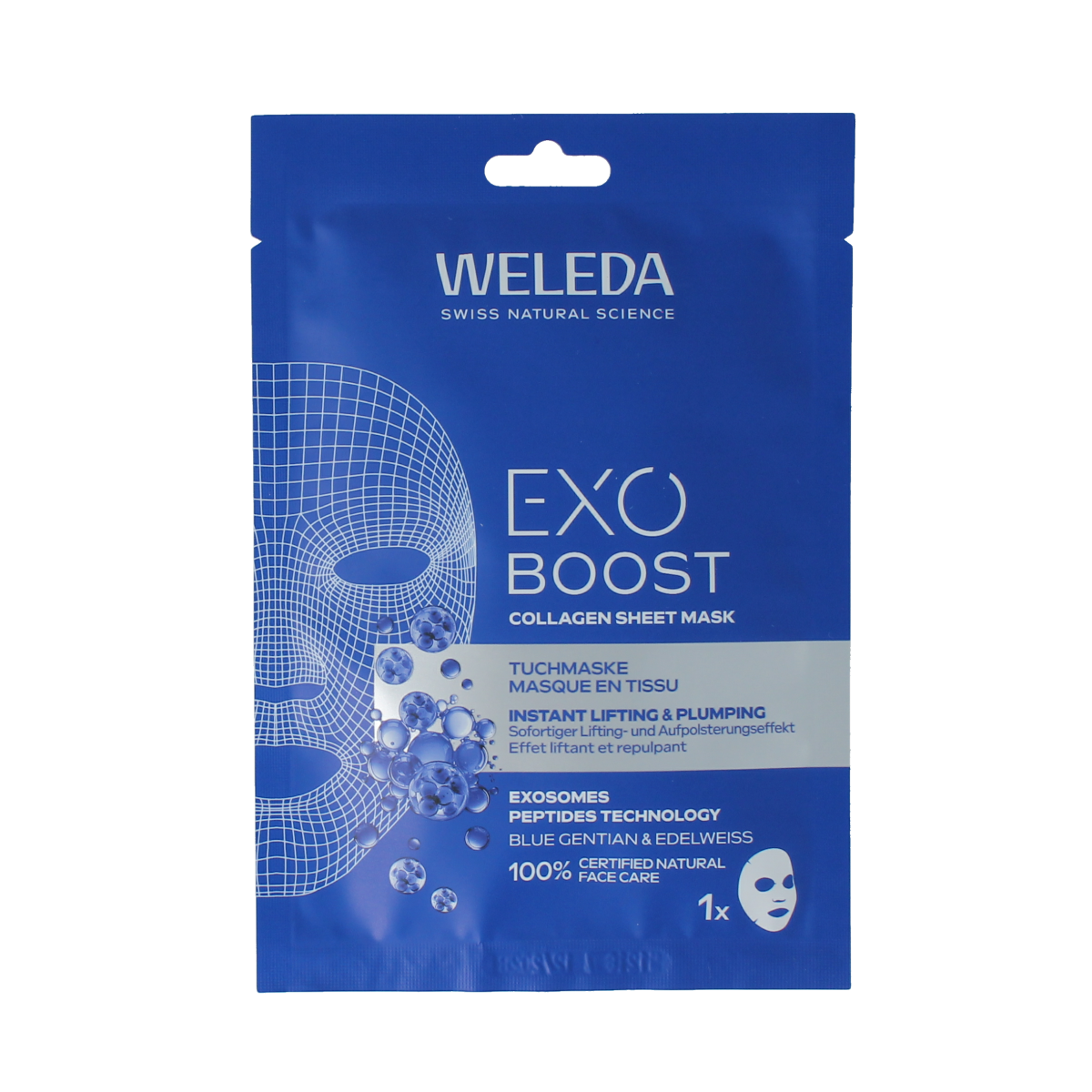Weleda Exo boost collageen sheet mask bio 20.00 Milliliter